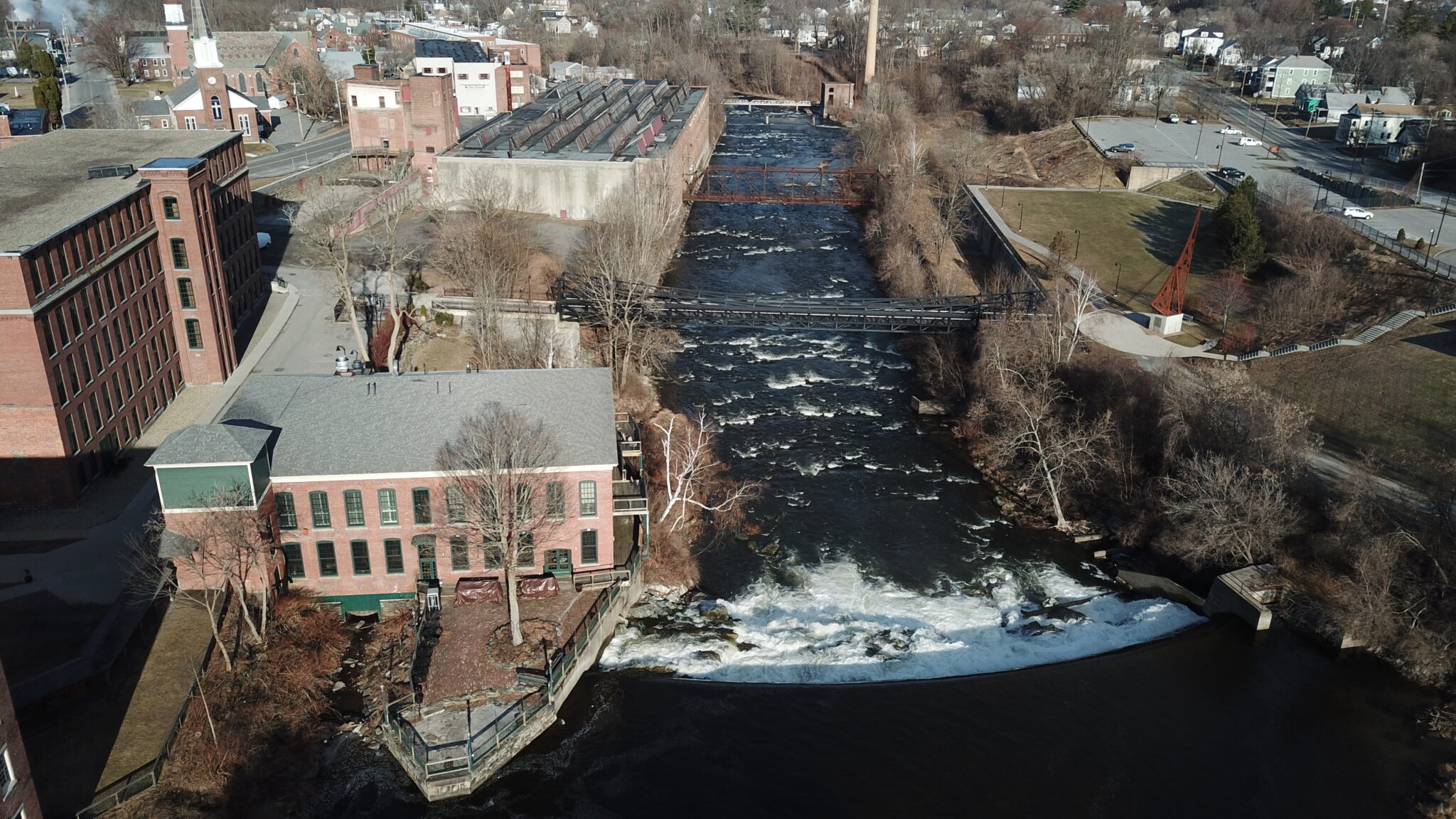 Sugar River and Historic Mill Buildings Claremont, New Hampshire 3/28