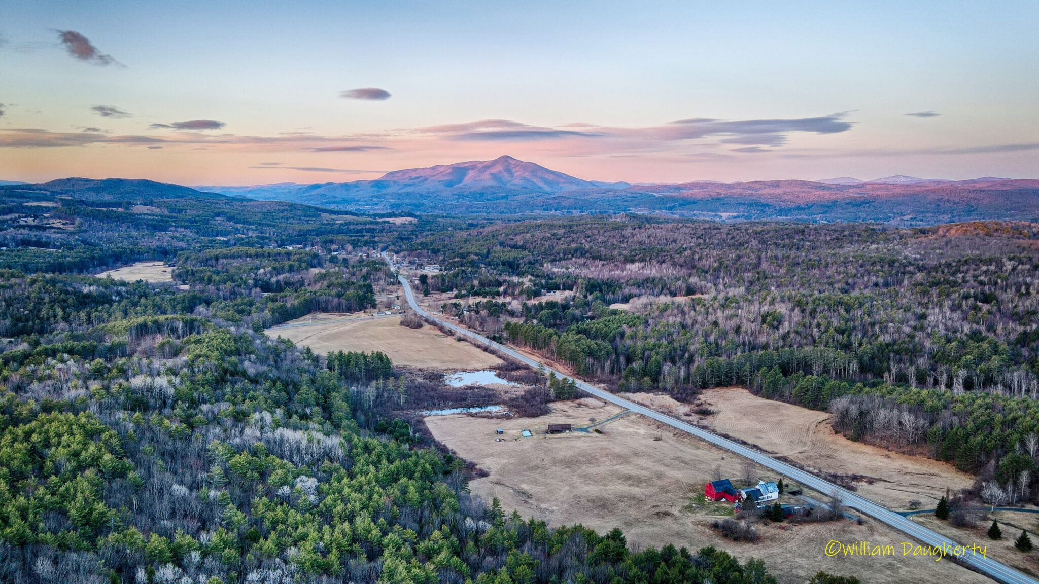 Start of a Beautiful Day. Plainfield, New Hampshire 4/6/21 Drone